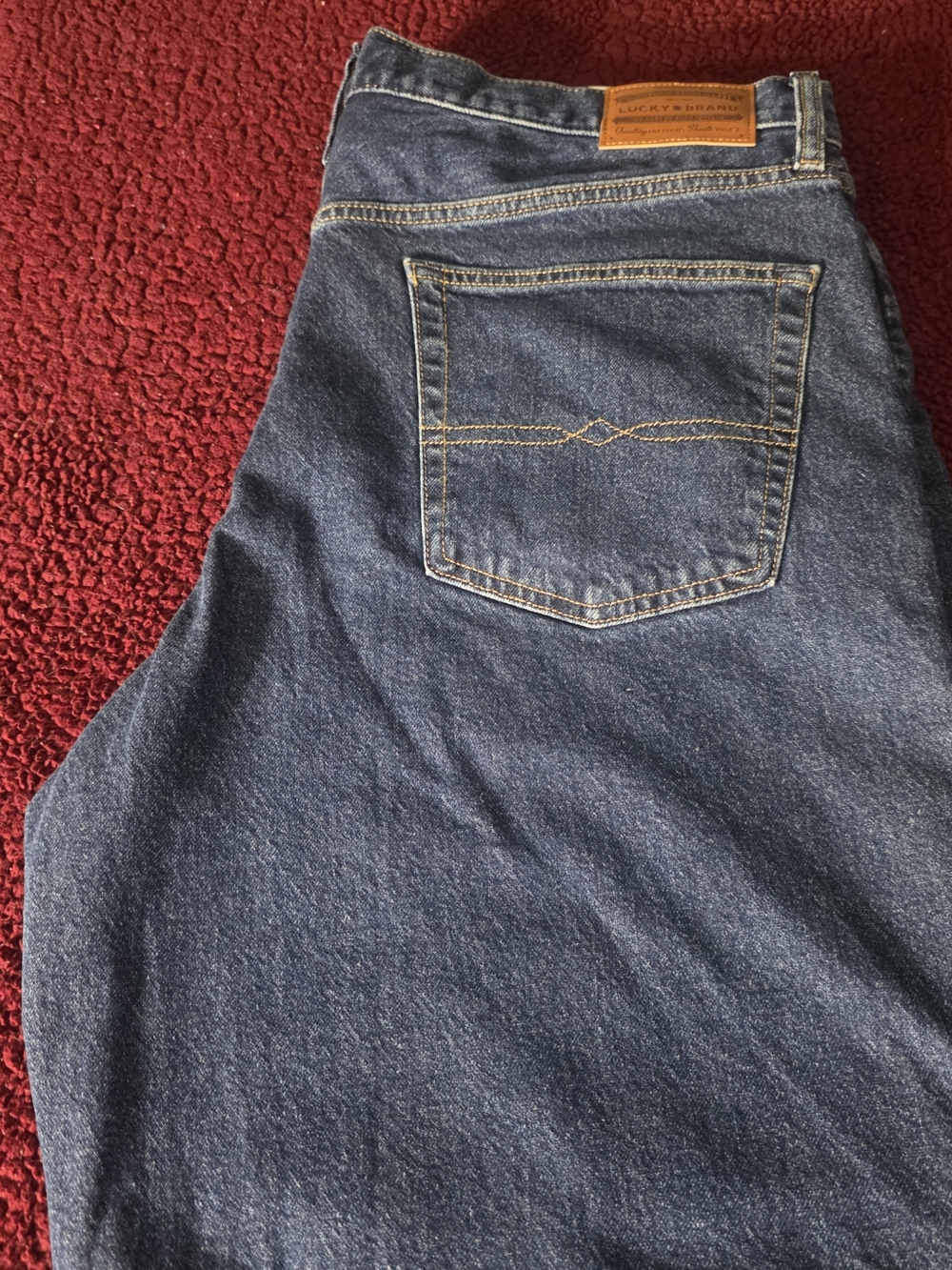 Lucky Jeans, 287 Loose Fit Straight-Leg Jeans in Dark Blue, 40x321 - Picture 7 of 7